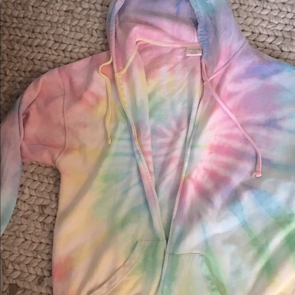 Tie dye zip up sweatshirt